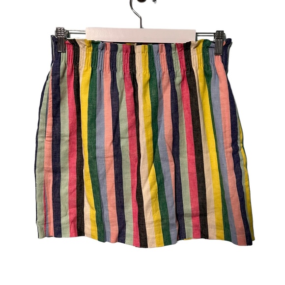 J. Crew Dresses & Skirts - J. Crew Colorful Stripped Lined Skirt Linen Blend Stretch Waist Size 6